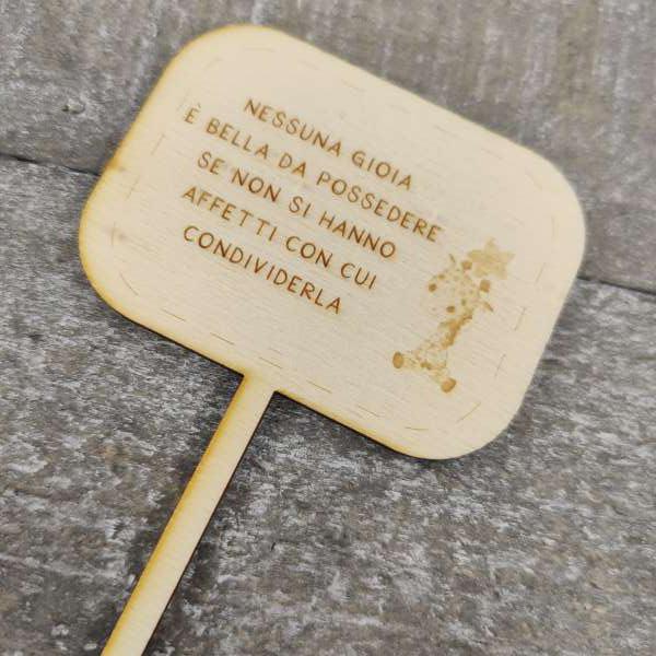 bandierina di legno per bomboniera